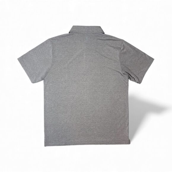 Free Fly Bamboo Flex Polo Shirt Men's Large Heather Grey Short Sleeve Stretch - Picture 3 of 5
